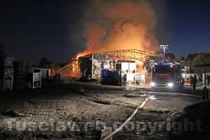 L'incendio nel magazzino