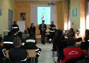 La visita di Domenico Riccio ai vigili del fuoco di Viterbo