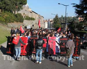 Il corteo in viale Diaz