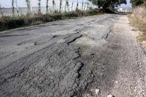 Le strade in dissesto a Montalto di Castro