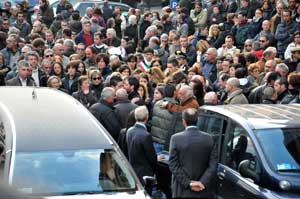 Il funerale di Giuseppe Delle Monache