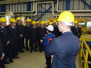 Gli allievi marescialli in visita alla centrale Enel