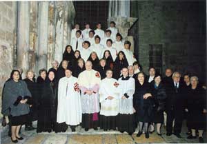 Il gruppo di pellegrinaggio in Terra Santa