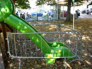 Lo scivolo del Giardino della Solidarietà