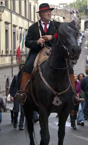 Un cavaliere durante la festa