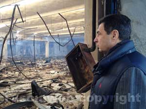 Incendio al capannone di Mondo Convenienza