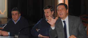 Paolo Muroni, Claudio Ubertini e Giulio Marini alla conferenza su Valle Faul
