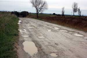 Le strade in dissesto a Montalto di Castro