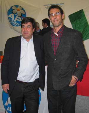 Il segretario regionale Api Luca Danese e il segretario comunale Renzo Canonico