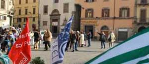 Il sit-in dei lavoratori di Villa Buon Respiro