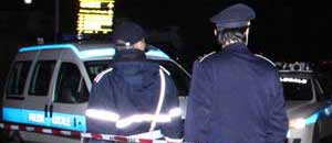 Gli agenti della polizia locale