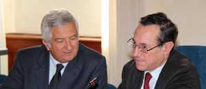 Il rettore Mancini e il prorettore Nascetti