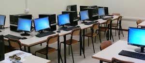 Un'immagine dell'aula informatica