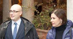 Il sindaco Angelelli con Bianca Berlinguer