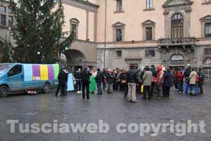 Il sit-in del Dsm a piazza del Comune