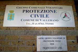 La sede di Vallerano della Protezione civile