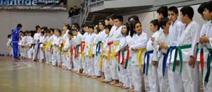 Gli atleti del Velta karate