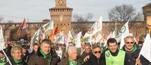 Una delegazione di Lega Federalista a Milano