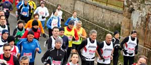 Gli atleti alla maratona