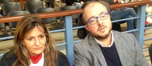 Mauro Rotelli con uno dei suoi legali, Elisabetta Rampelli