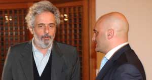 Il maestro Piovani con il sindaco Stelliferi