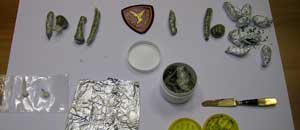 La droga sequestrata dalla polfer