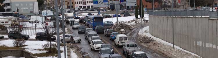 Il traffico bloccato a Viterbo