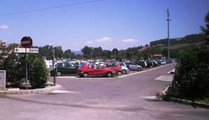 Il parcheggio della stazione di Orte
