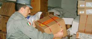 Gli alimenti sequestrati dalla Forestale