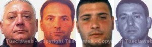 I quattro arrestati del blitz di martedì