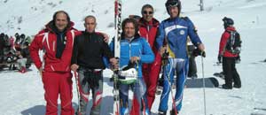 Gli atleti dello sci club Vt a Campo Felice