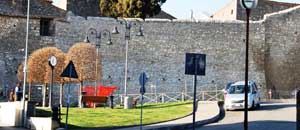 Il tratto di mura restaurato