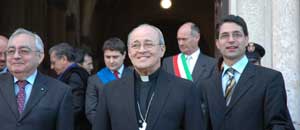 1 maggio 2008: l'allora ambasciatore di Cuba presso la S.Sede Kouri, il cardinale Ortega e il presidente di Semi di pace international