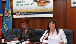 Renata Polverini e Angela Birindelli alla conferenza stampa sul psr