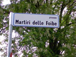 La via dedicata ai Martiri delle foibe