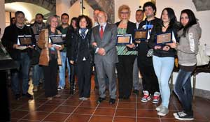 I premiati con Cordelli, Melaragni e Pieri