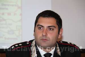 Il capitano dei carabinieri della compagnia di Viterbo Raffaele Gesmundo