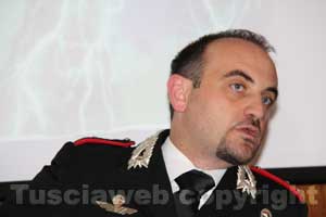 Il maggiore Guglielmo Trombetta, a capo della compagnia carabinieri di Ronciglione