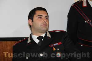 Il capitano dei carabinieri della compagnia di Viterbo Raffaele Gesmundo