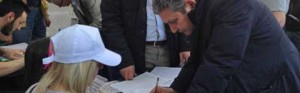 Il presidente Marcello Meroi firma contro l'Imu