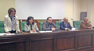 Il tavolo della conferenza in Provincia