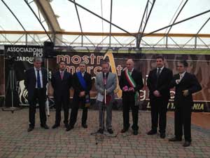 Meroi all'inaugurazione della mostra