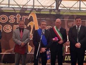 Meroi all'inaugurazione della mostra