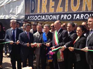 Meroi all'inaugurazione della mostra