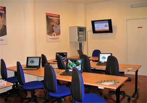 L'aula del corso di informatica
