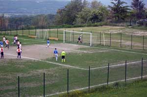 Un'azione del match Maglianese-Bassano Romano