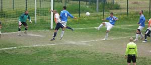 Un'azione del match Maglianese-Bassano Romano