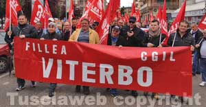La manifestazione della Cgil a Civita Castellana