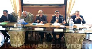 La conferenza stampa di presentazione dei lavori al mattatoio