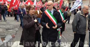 Miranda Perinelli (Cgil) e il sindaco di Civita Castellenana Gianluca Angelelli